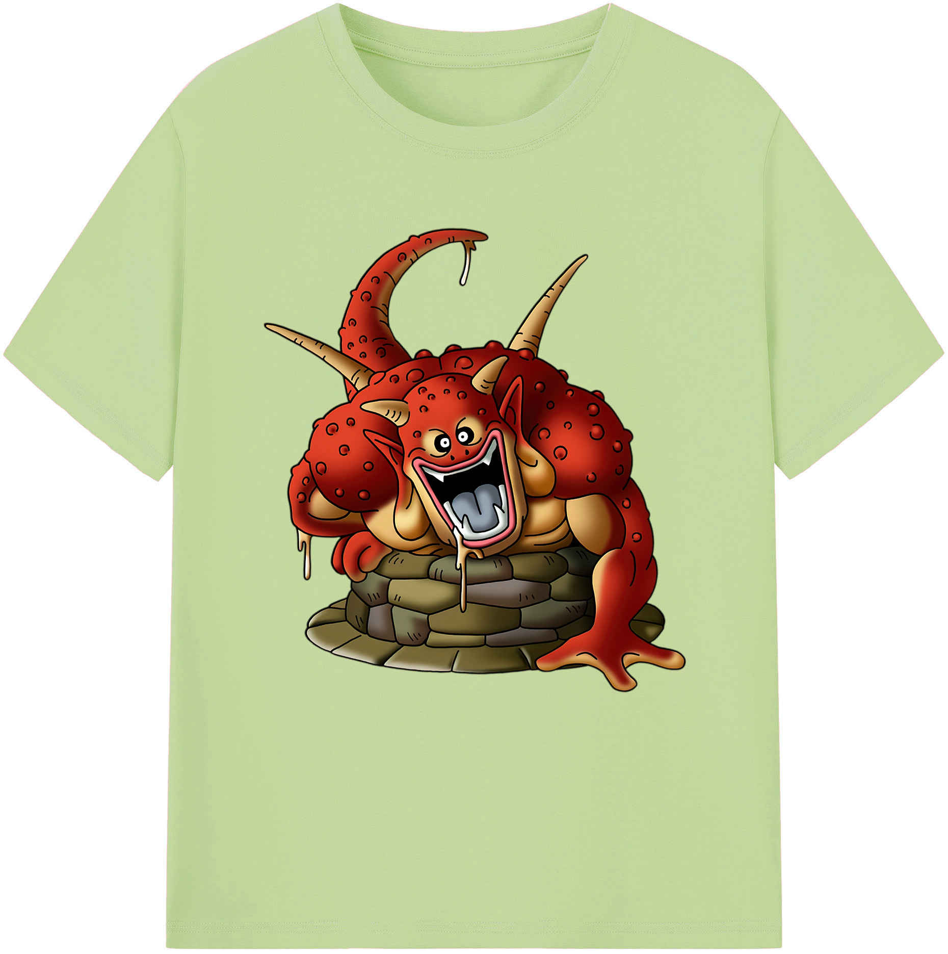 （画像用） ドラゴンクエスト Doragon Kuesuto Dragon Quest 綿100％半袖Tシャツ（フロントプリント）